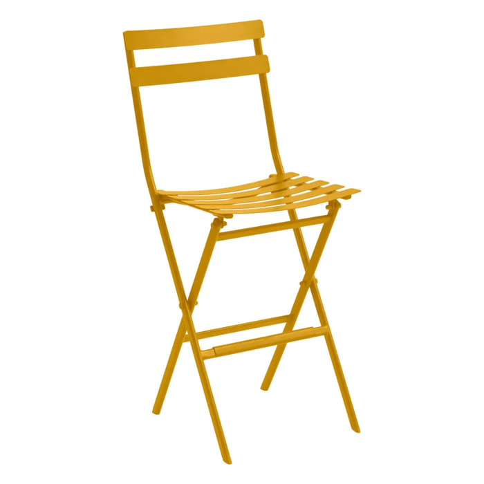 Lot de 2 chaises hautes pliantes de jardin Greensboro Jaune moutarde