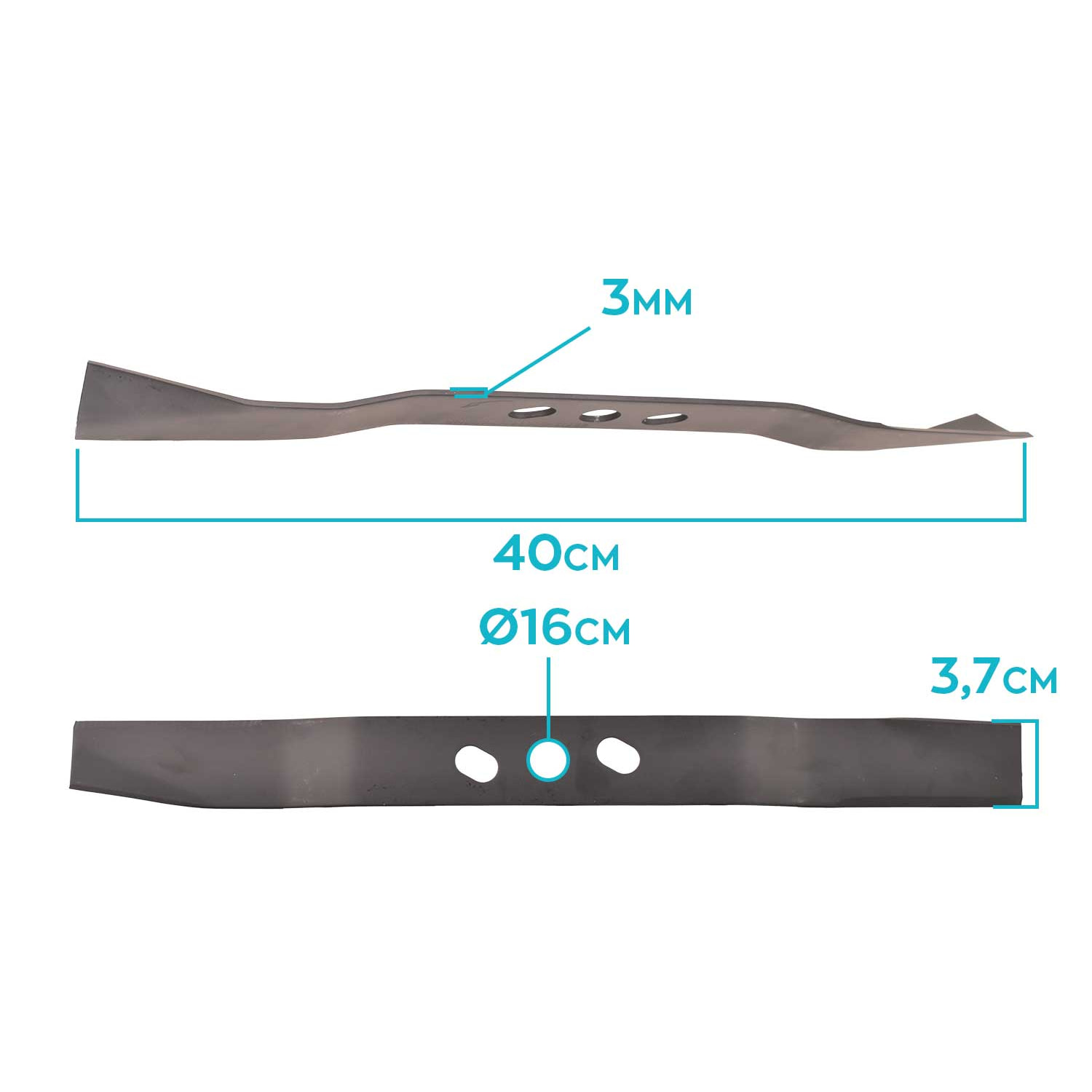 Lama in acciaio da 400mm per tosaerba