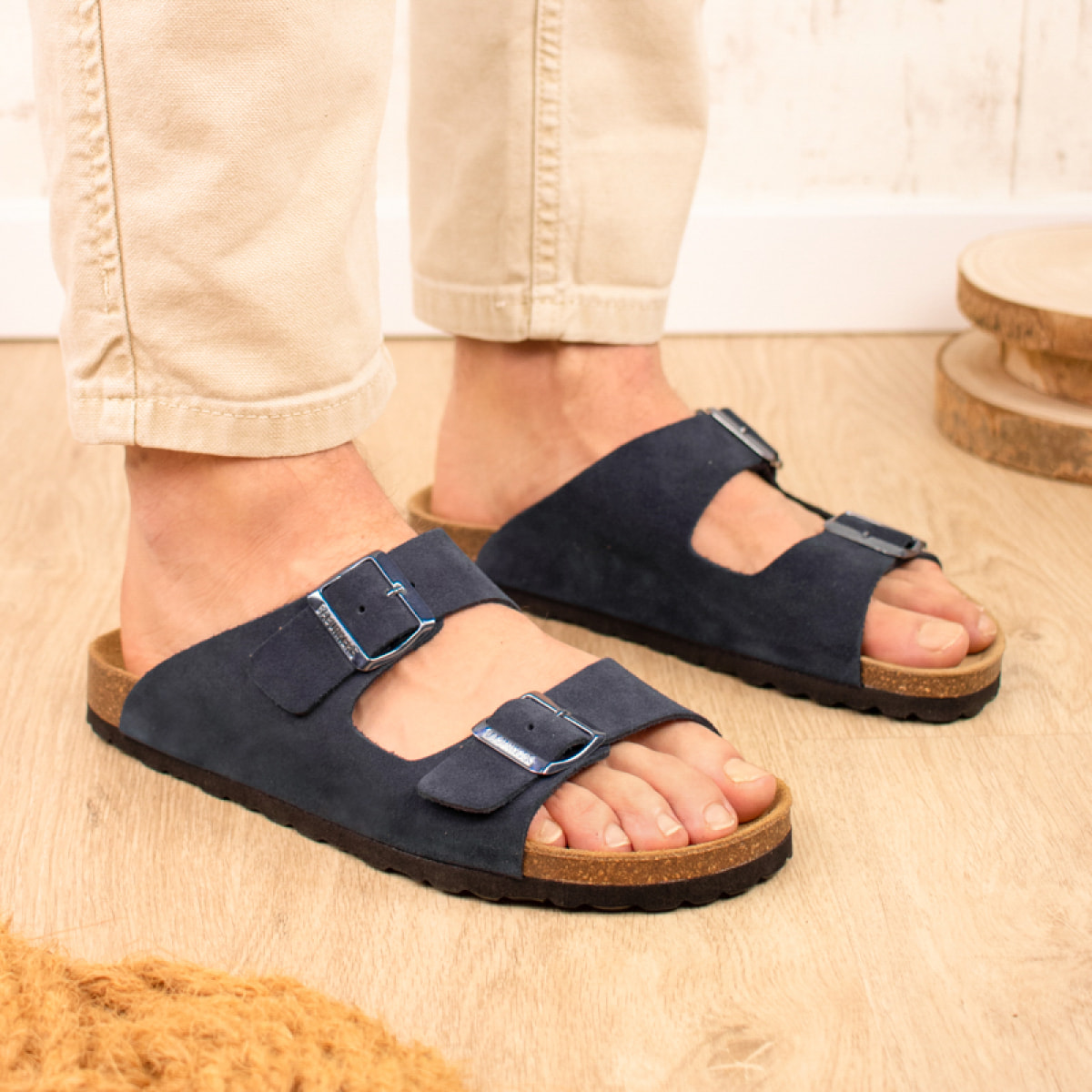 SANDALIA BABUNKERS AZUL