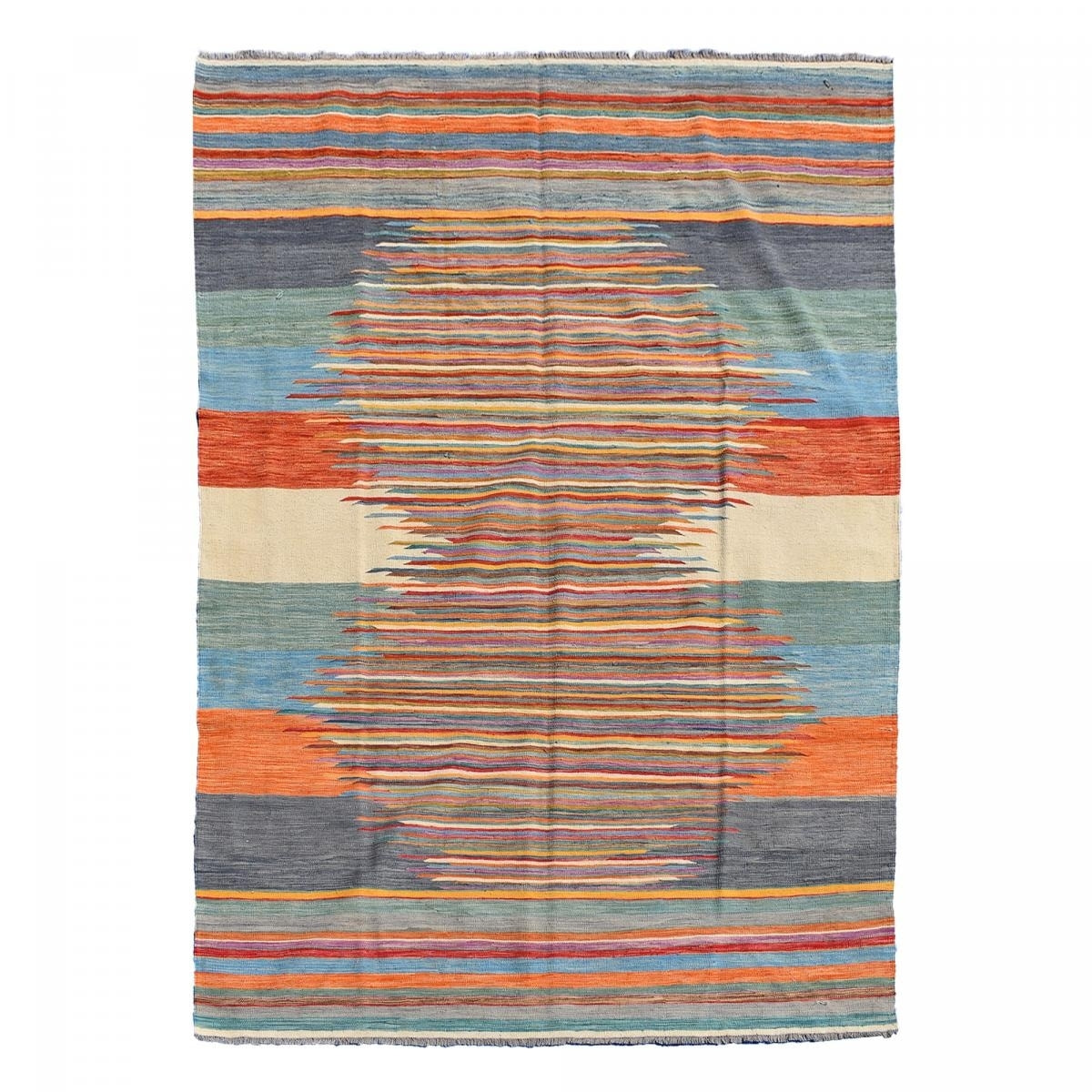 Tapis kilim fait main en laine motif oriental