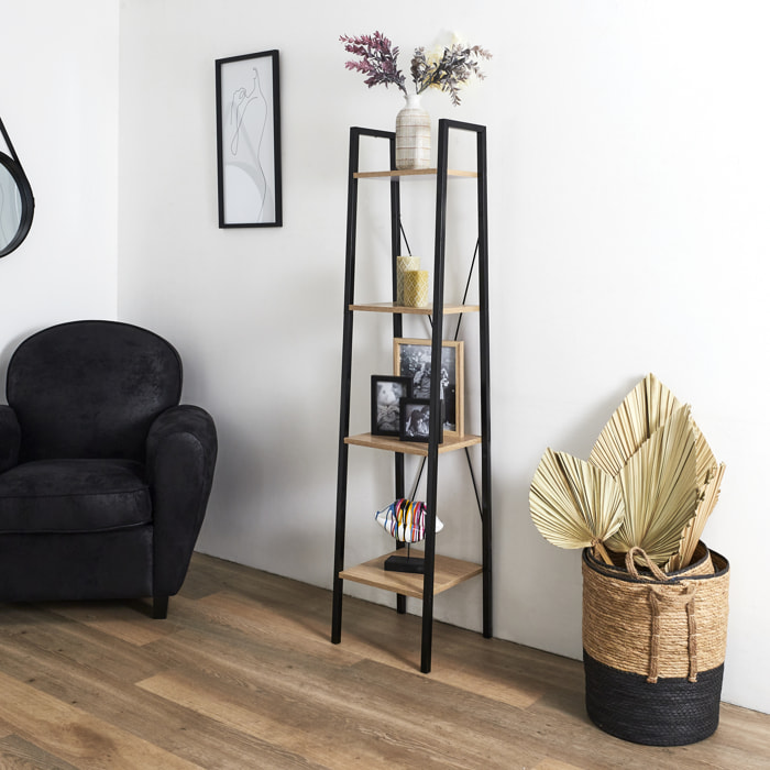 Etagere Bois Et Metal 148x34x32