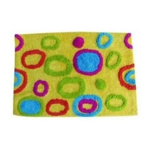 Tapis de bain Coton 40x60cm Motif Ronds Multicolor MSV