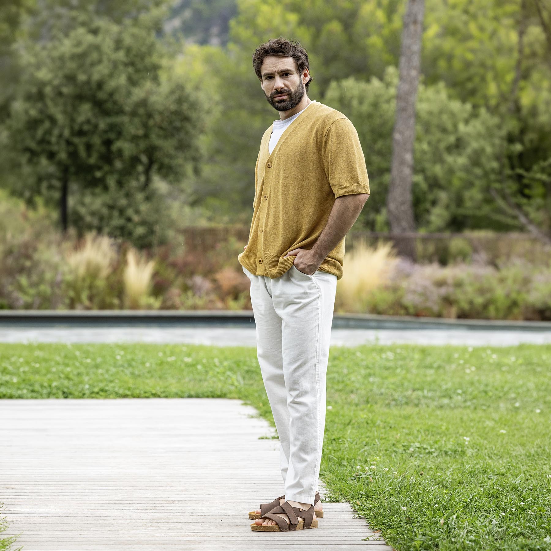 Sandalias N5799 NOBUCK LAVADO CREAM / BALANCE color Cream