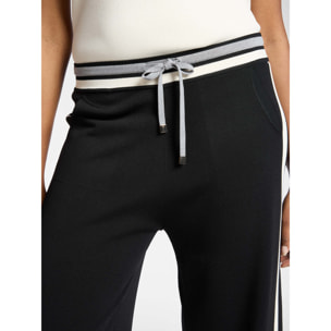 Elena Mirò - Pantalones palazzo mezcla viscosa - Negro