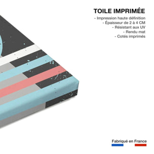 Tableau La main bleue Toile imprimée