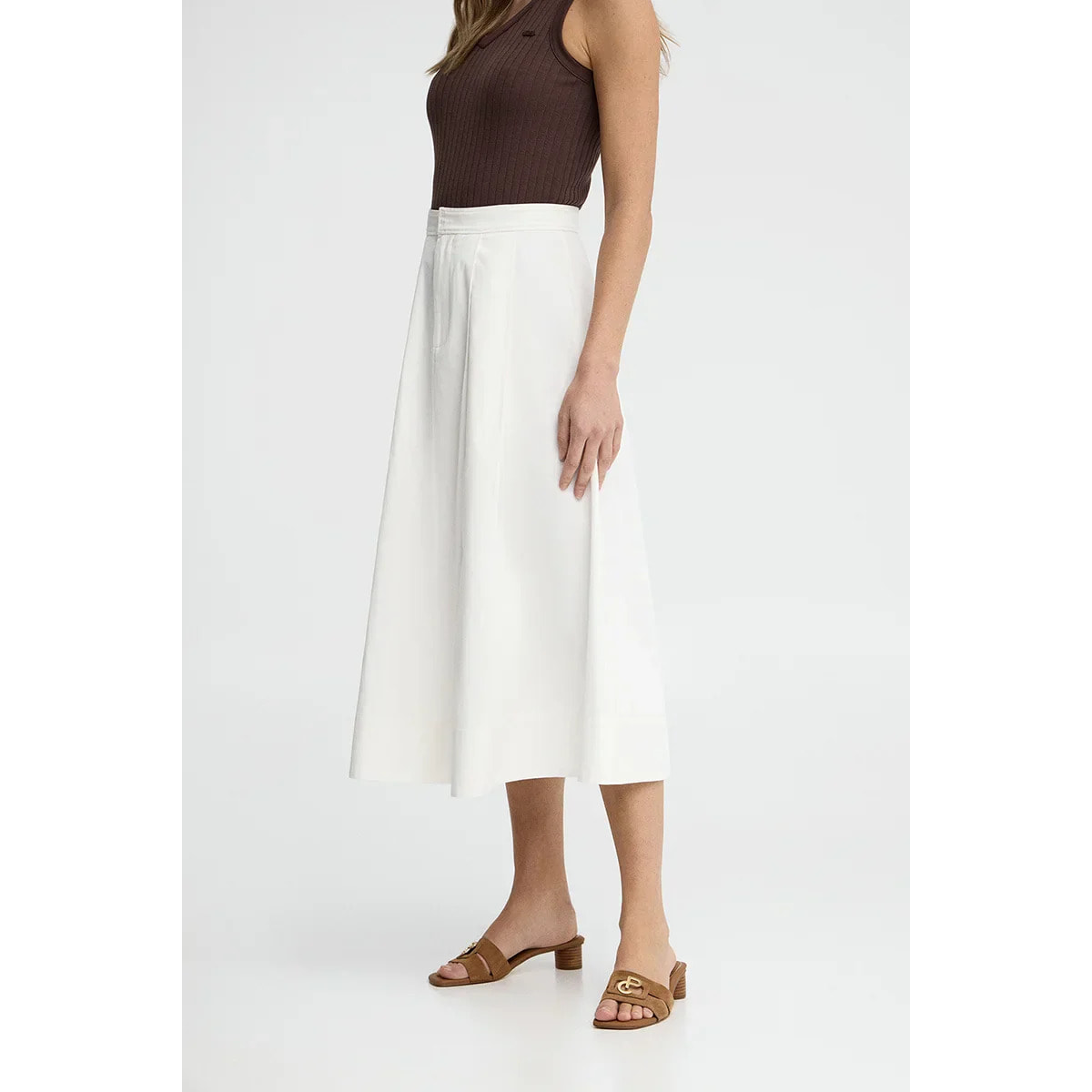 Falda blanca con pliegues Polo Club