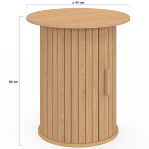 Table d'appoint Albane lattes avec rangement