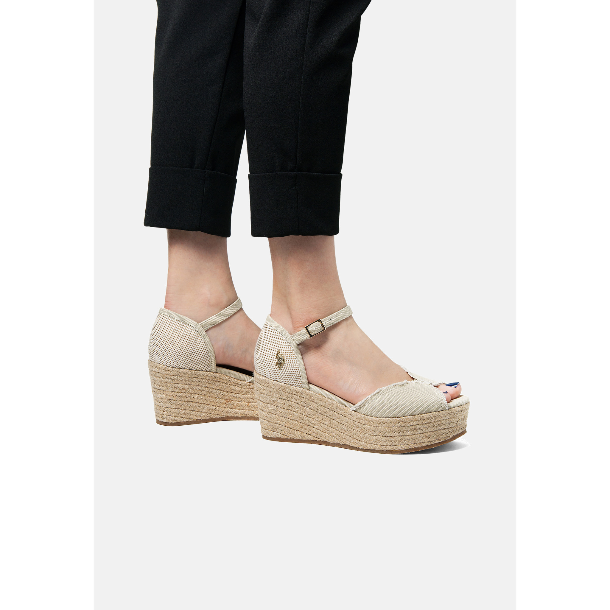 U.S. Polo Assn. - Sandali ALEIDA003W/5T1 in canvas per donna