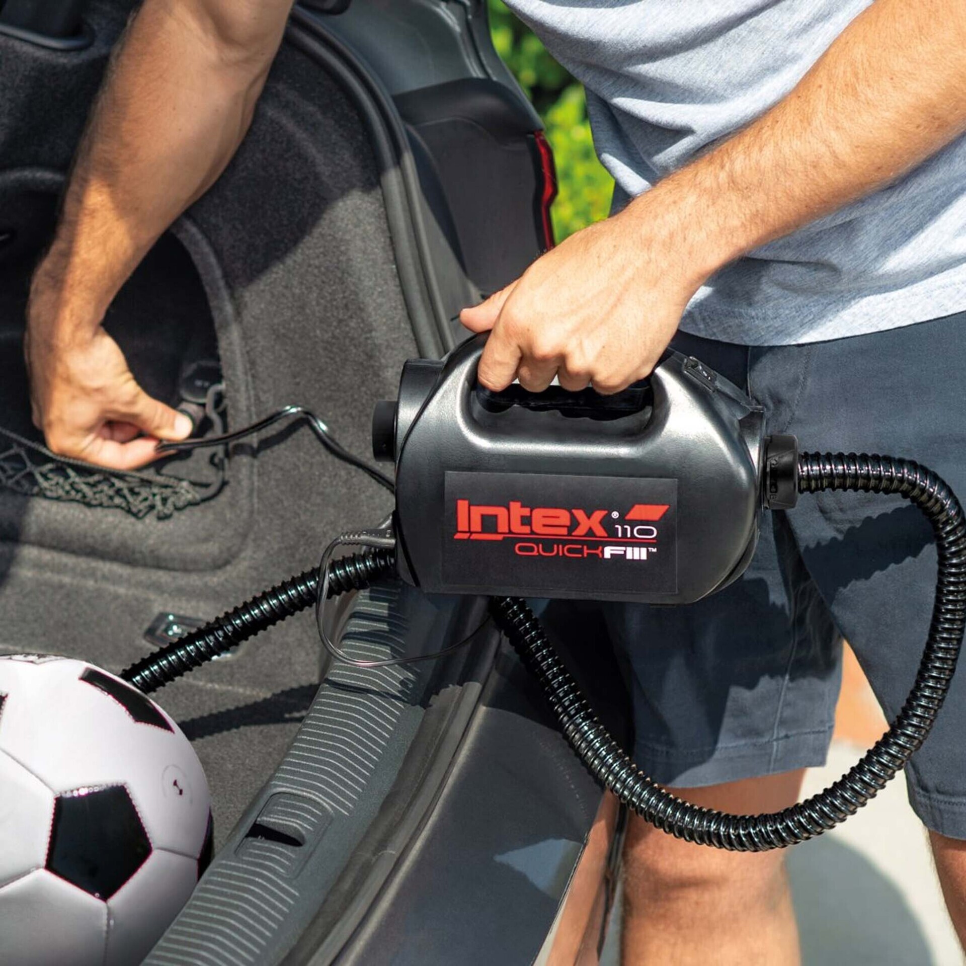 Intex Pompa Elettrica per gonfiaggio e sgonfiaggio, Accendisigari da auto