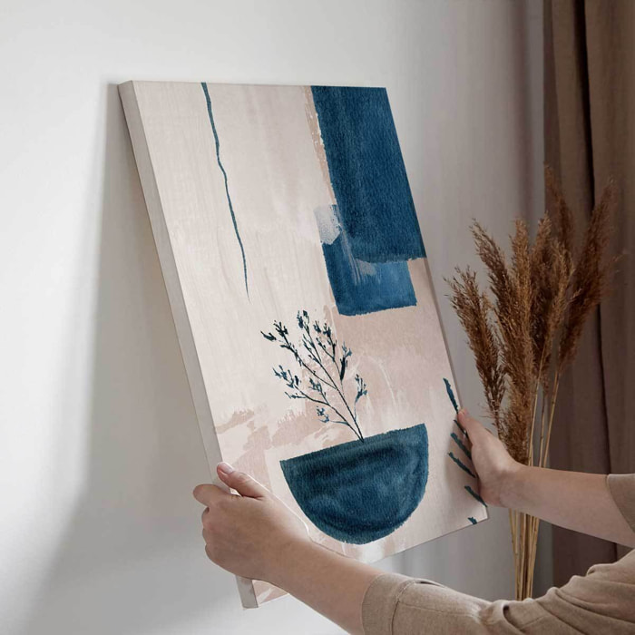 Tableau abstrait Bleu calme méditerranée Toile imprimée