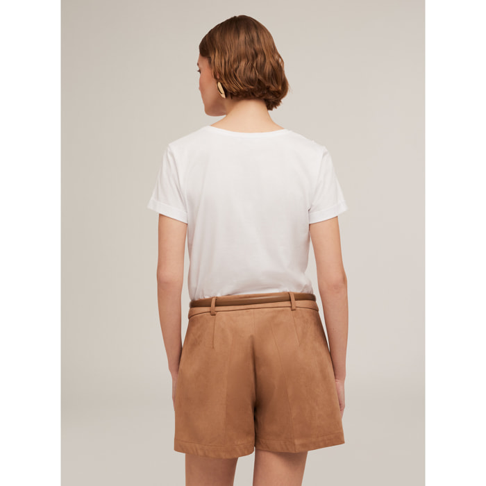 Motivi - T-shirt con perle ricamate - Bianco