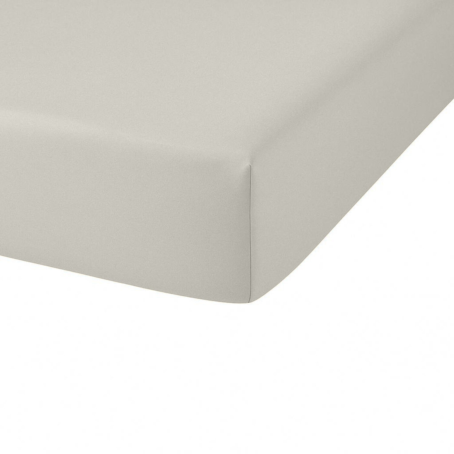 Drap housse uni 100% coton - gris perle
