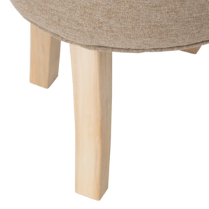 Tabouret "Adriel" peuplier beige D35x35cm