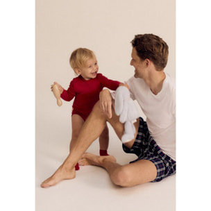 Body neonato basic a collo alto rosa