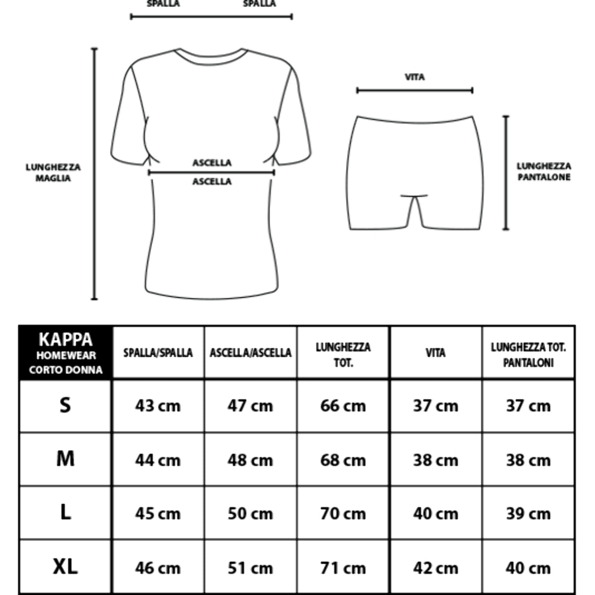 Completo Corto Donna KAPPA Cotone Jersey