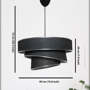 Lámpara de techo con Estructura de metal color Negro Silver