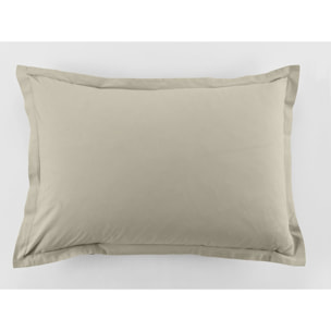 Lot de 2 taies d'oreiller 100% coton 57fils latte