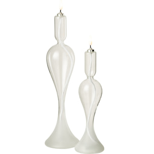 J-Line bougie - verre - transparent - large - lumières LED