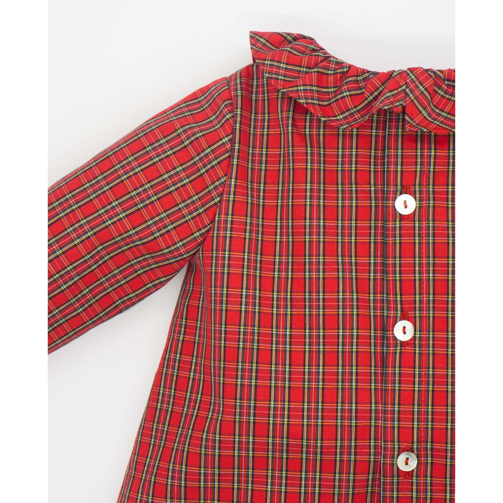 Blusa a cudros con volante