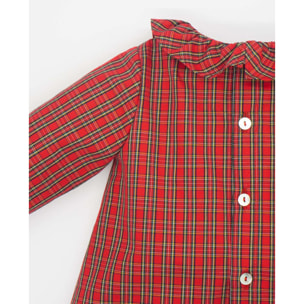 Blusa a cudros con volante