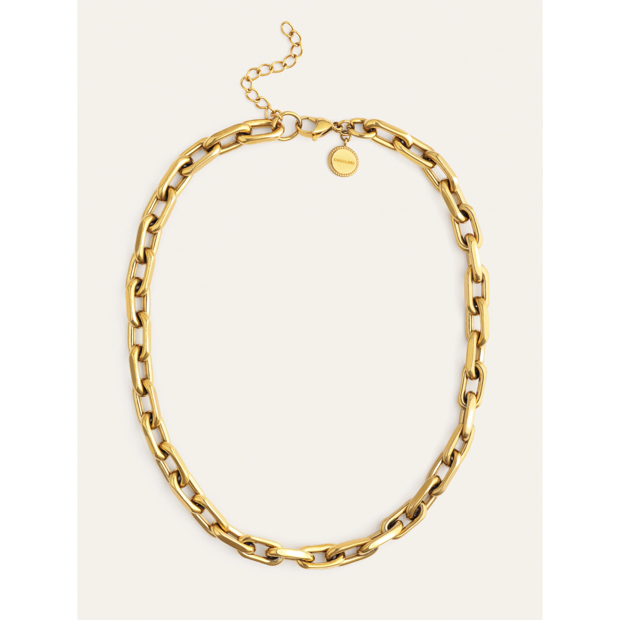 Collana Big Link Acciao Placcato Oro