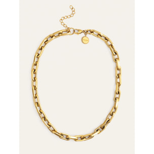 Collana Big Link Acciao Placcato Oro