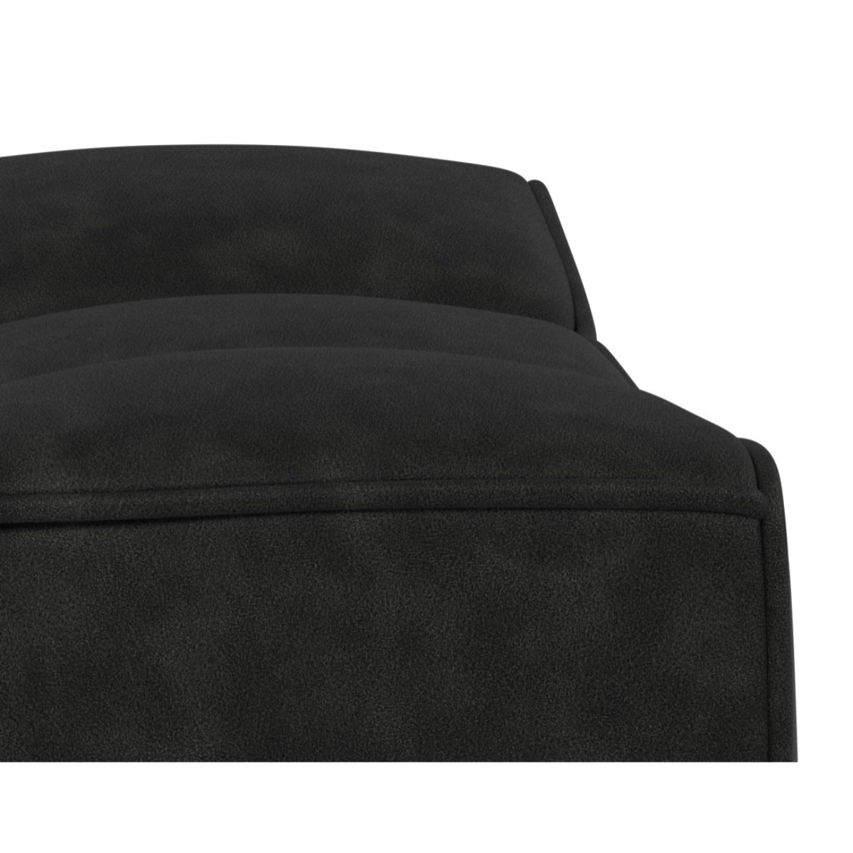 Alya - pouf en simili - Noir