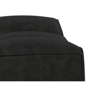 Alya - pouf en simili - Noir
