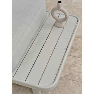 IRUN - Salon de jardin d'angle 6 places en corde tissée et aluminium