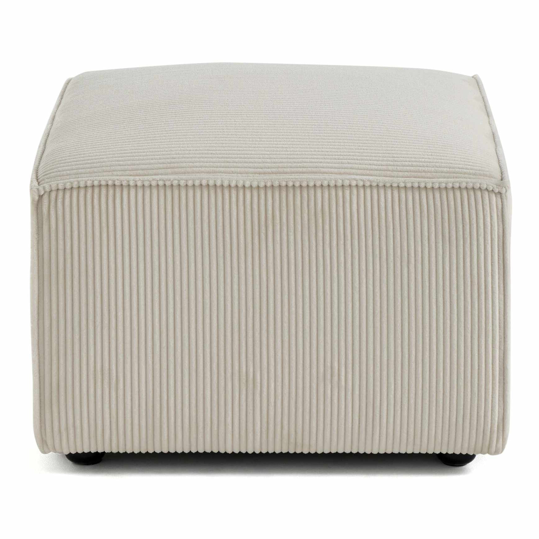 Arty - pouf d'appoint - en velours côtelé - Beige