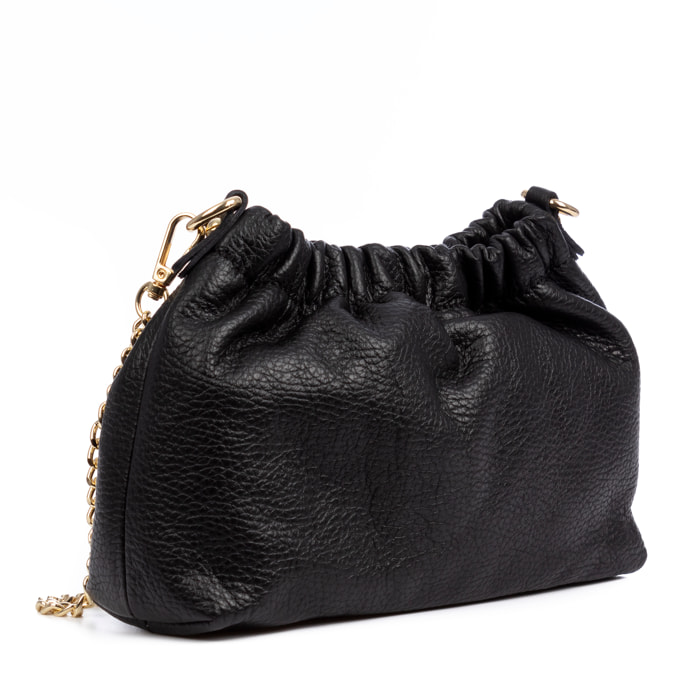 Ascea borsa a tracolla in pelle autentica dollaro con tracolla in metallo