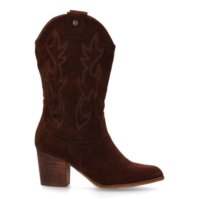 Bota Campera con Tacon y Grabado en Caña