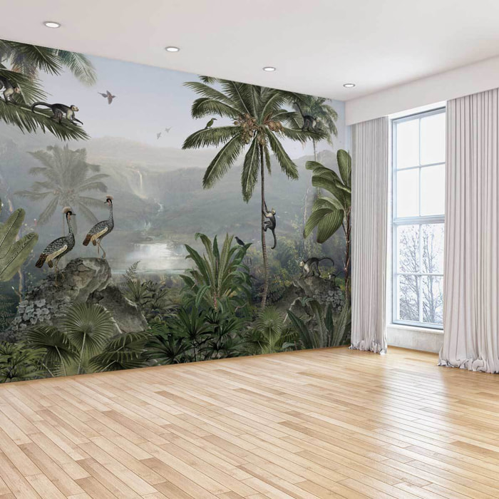 Papier peint le secret de la jungle Intissé