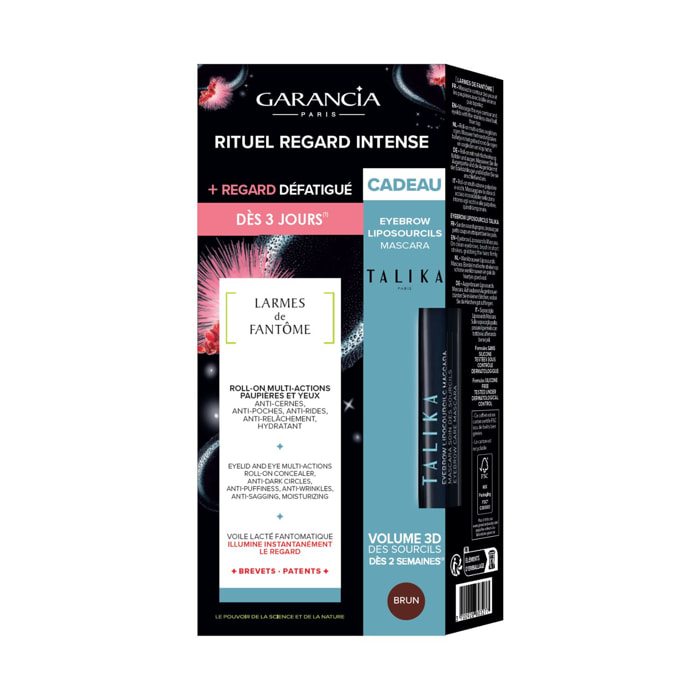 Larmes de fantôme - Coffret Roll-On 10ml + Mascara Liposourcils Brun 5ml