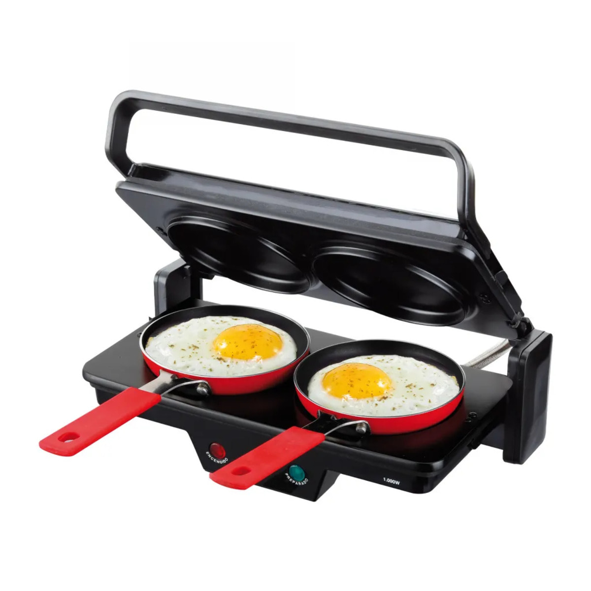 Parrilla eléctrica grill JATA GR266 con placas mixtas (27 x 14 cm) antiadherentes. 1000 W