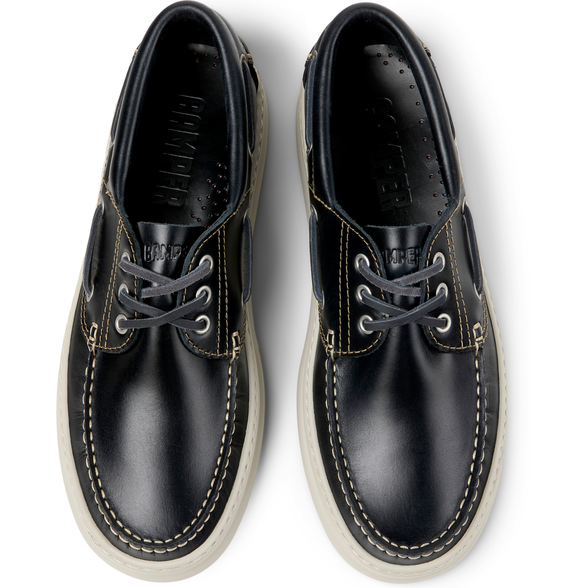 Zapatos de cordones - CAMPER Runner Four - Azul - Cuero liso