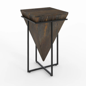 Grande table d'appoint en bois et métal - Shanghai