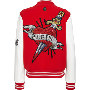 PHILIPP PLEIN Bomber de cuero LOVE