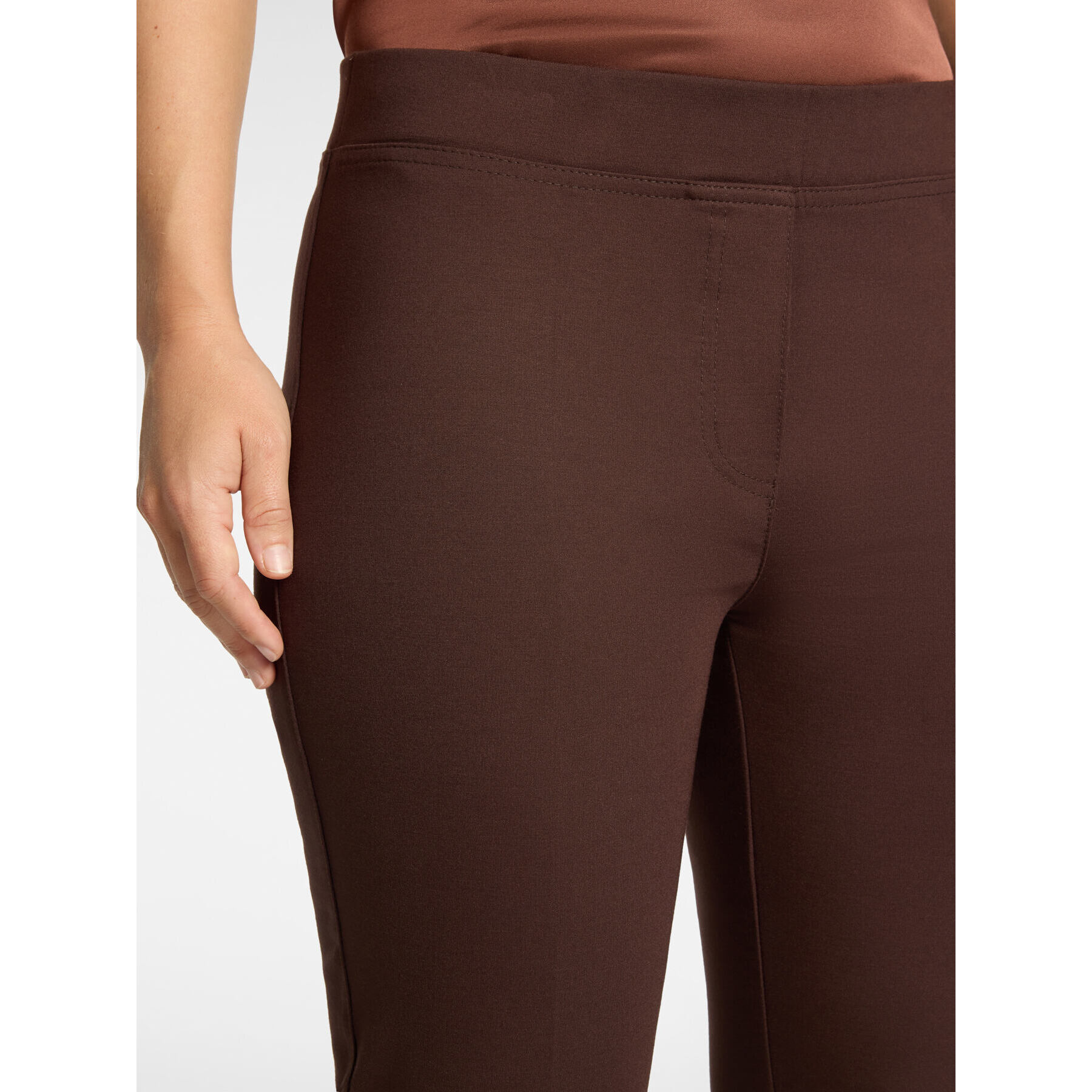 Elena Mirò - Pantaloni slim misto viscosa - Marrone