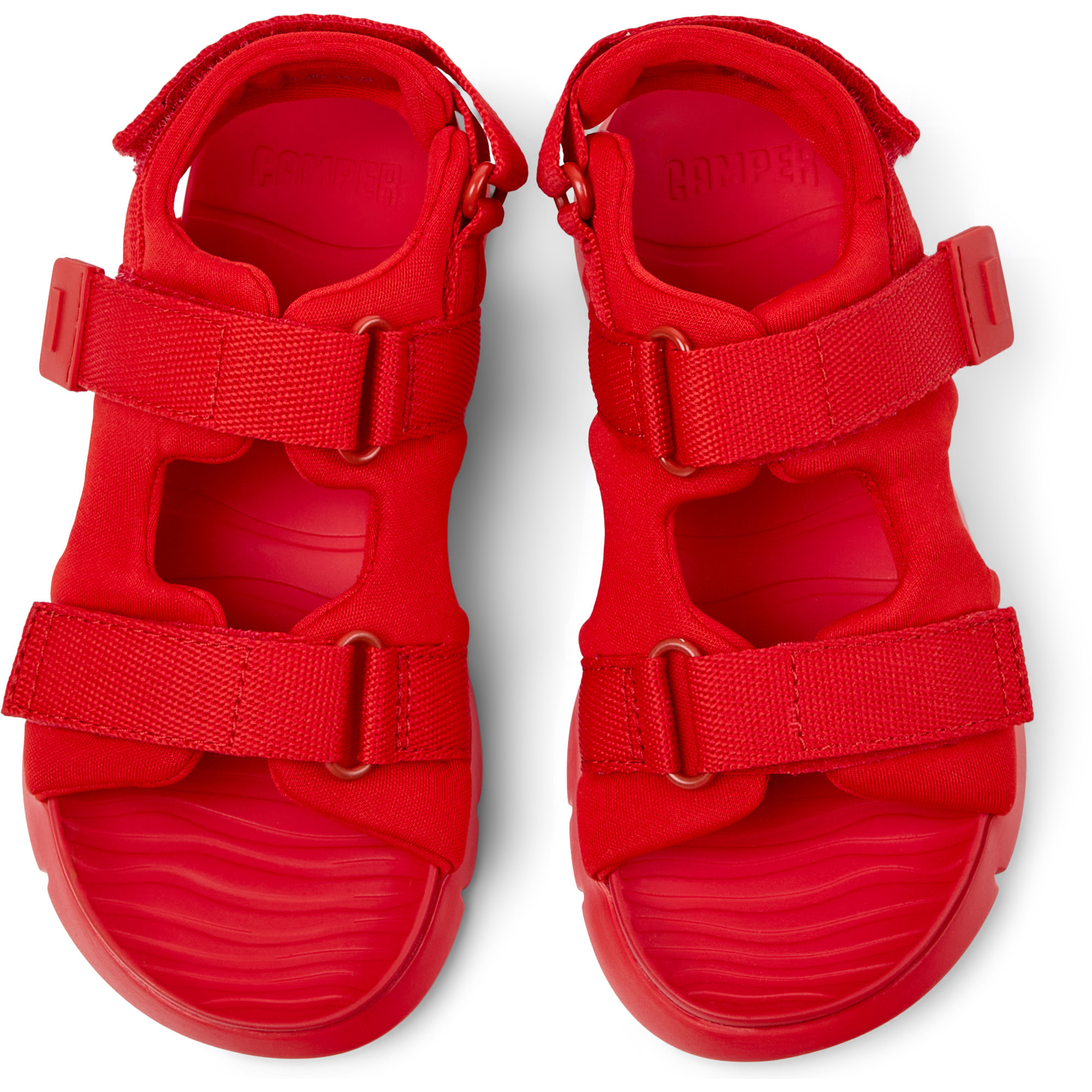 Sandalias - CAMPER Oruga Sandal - Rojo - Textil técnico (poliéster reciclado)