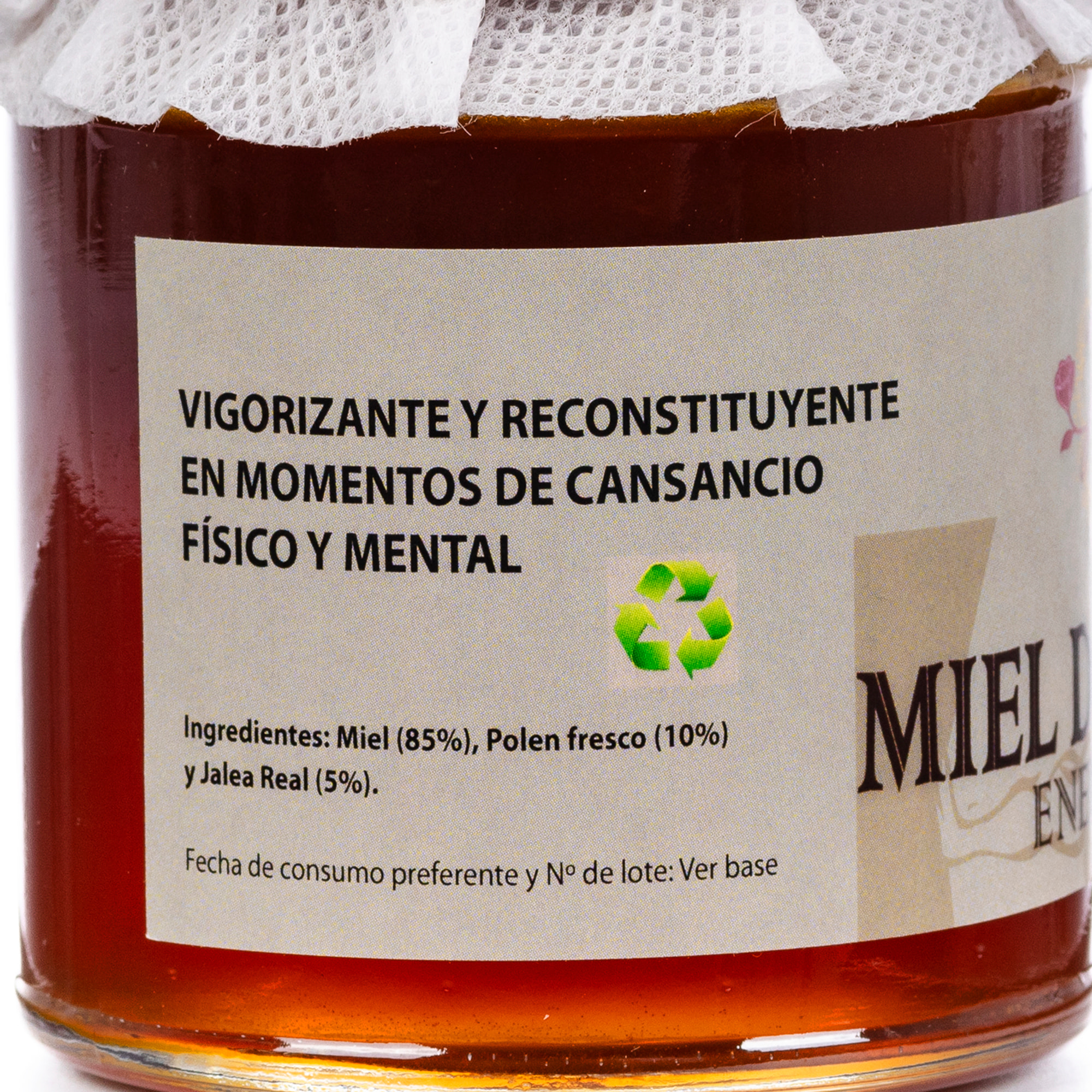 Miel 100% natural, pura, cruda, de Sansón (miel, polen fresco y jalea fresca). 300gr