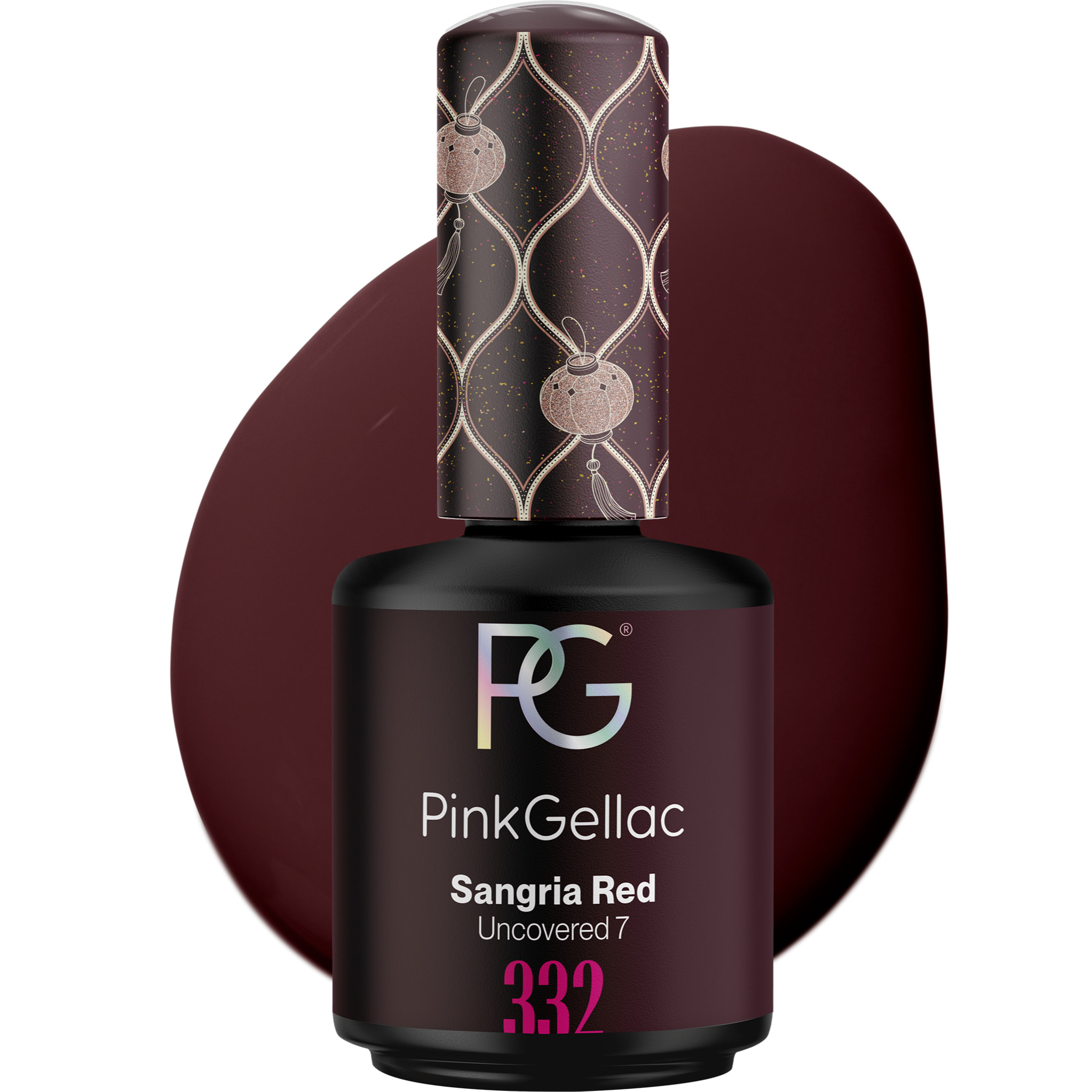 Vernis semi-permanent - 332 Sangria Red - 15 ml