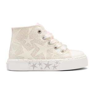 Zapatillas Altas de Niña con Estampado de Estrellas