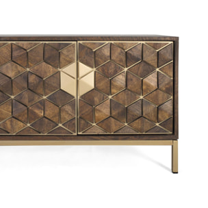 Mueble TV de Madera de Mango 190 Cm Estilo Rústico Moderno