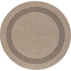 RHONDA Alfombra Redonda Exterior/Interior Efecto Yute