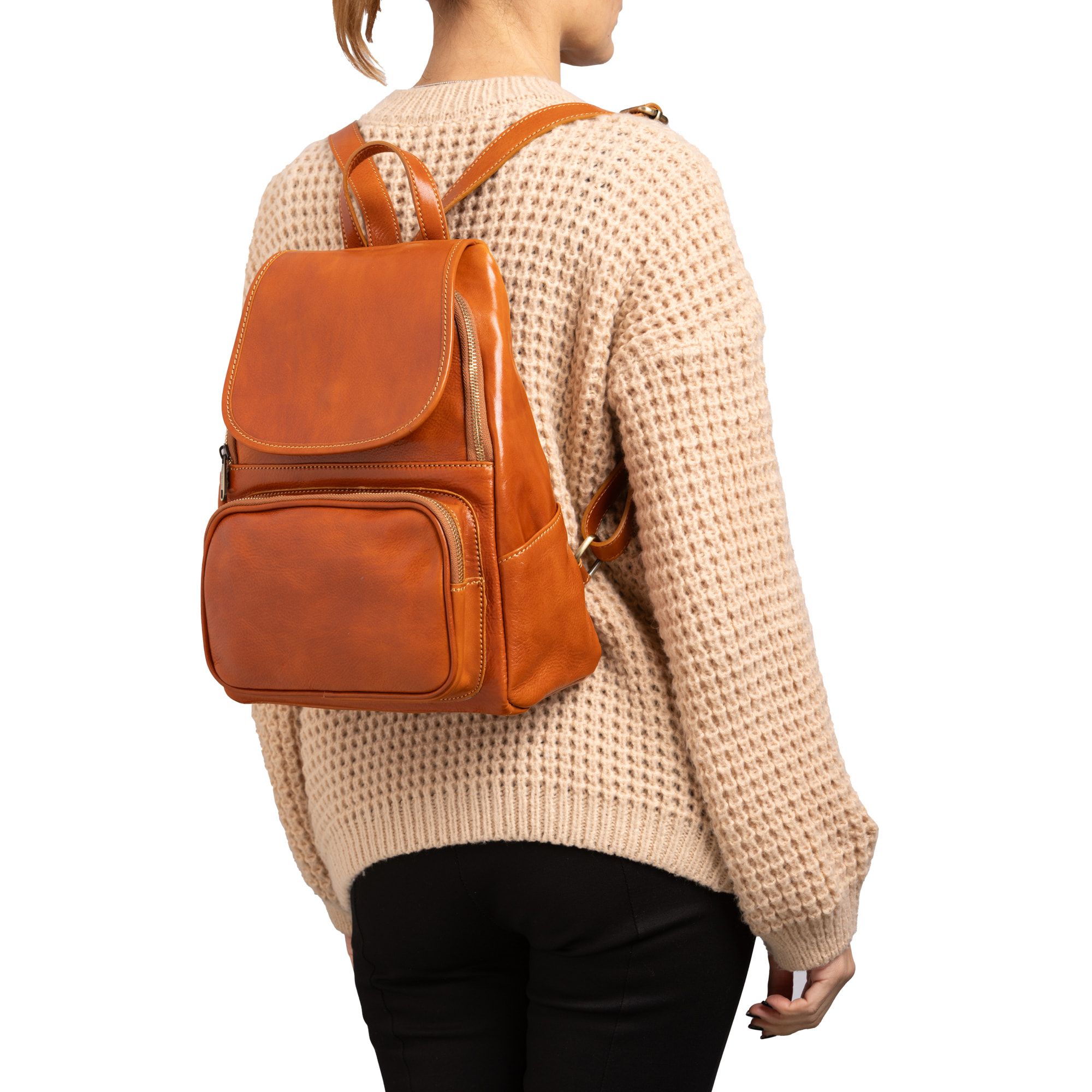 Borsa a spalla  da donna In Vera pelle Made in Italy 34x26x16 cm