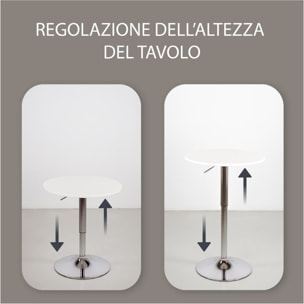 Tavolino da bar alto tondo bianco - Leon
