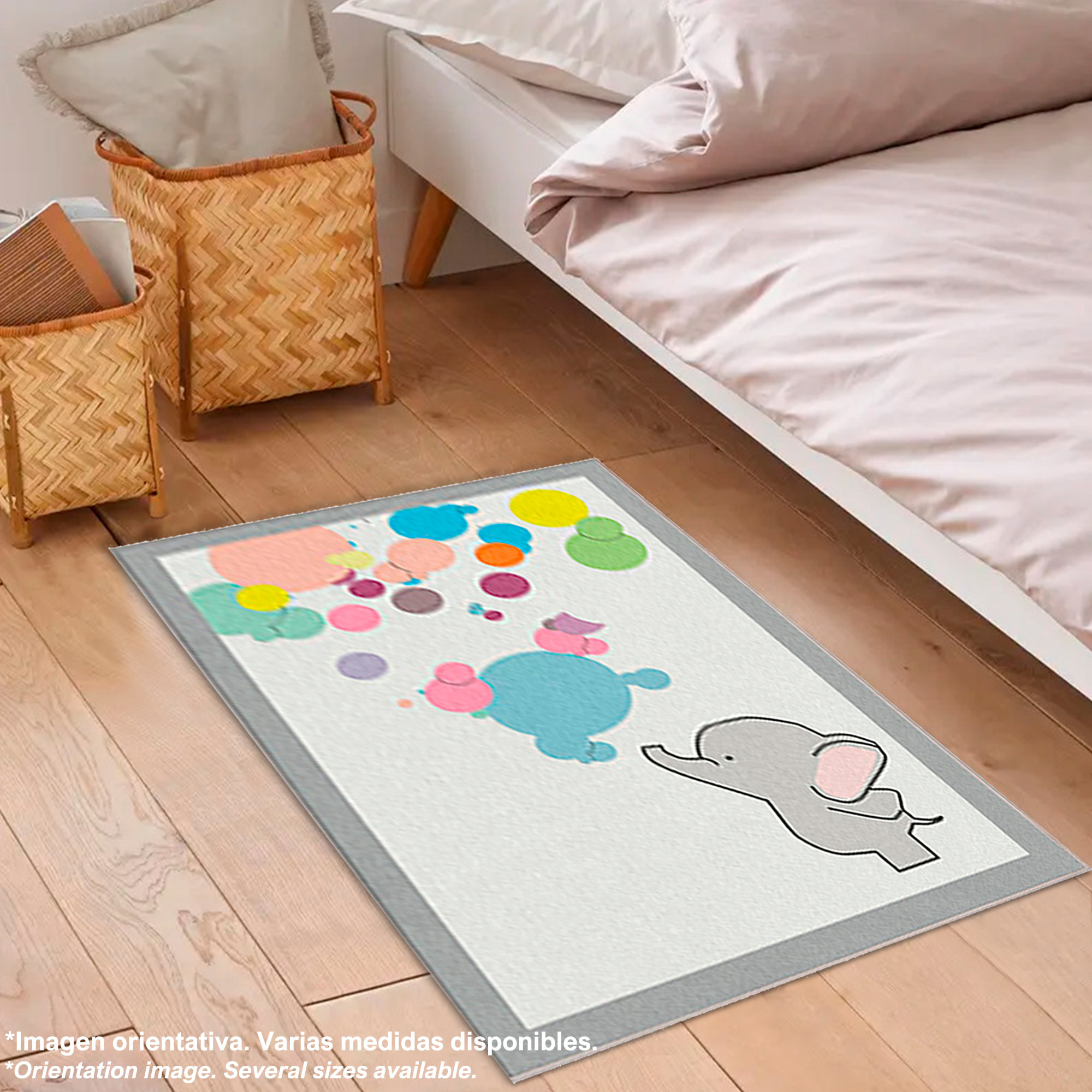 Alfombra infantil de Poliester estampada 100 x 200cm