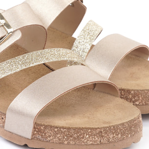 SANDALO BIO ZEPPA DOPPIA FASCIA PLATINO