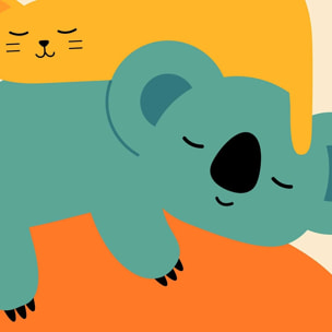Affiche enfant being lazy Affiche sous cadre bois